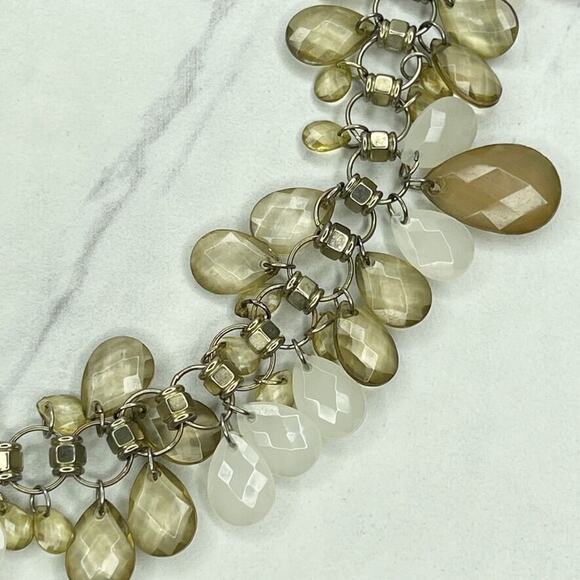 Chico's Gold Tone Faceted Beaded Long Necklace - Picture 6 of 10